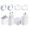 Carregador Rápido Pd20W Padrão Australiano Europeu, Americano e Britânico Adequado para Iphone14-16 Conjunto de Carregador Apple