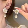 Pendientes de perlas naturales de agua dulce retro francesas, tejidos a mano, chapados en oro y cobre, con forma de gota de aguja de plata 925, al por mayor