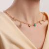 Collar de cadena trasera sencilla con diseño de nicho femenino, estilo oceánico, concha y estrella de mar, joyería transfronteriza europea y americana