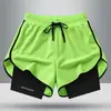 Shorts Personalizados para Impressão Direto do Fabricante, Camada Dupla de Secagem Rápida, Soltos, Esportivos Casuais, Seda Gelada, Shorts de Praia para Homens e Mulheres