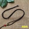 Colgante de Jade Hetian Jade Cuerda Plata Tibetana Longitud Ajustable Nudo de Seda Dorada Cuentas de Ágata Roja Cordón Tejido a Mano DIY