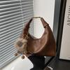 Bolso de Mano Vintage para Mujer 2024 Nueva Moda Otoño Bolso Dumpling Fideos Suaves Textura de Alta Gama Bolso de Hombro Cruzado