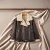 ZA Transfronterizo 2025 Nueva Ropa para Mujer Estilo Europeo y Americano Gamuza Piel Lana de Cordero Chaqueta Cálida