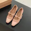 Sapatos Mary Jane Quadrados de Salto Alto Estilo Versátil e Feminino Sapatos de Salto Grosso Femininos Franceses Sapatos Pequenos de Couro com Salto Anabela Feminino