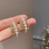 Brincos de Pérola Elegantes Estilo Coreano Francês Agulha de Prata 925 Brincos de Alta Qualidade Coração Flor Versáteis para Mulheres Atacado