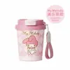 Taza térmica serie Sanrio para mujer, linda mini taza con pajita para parejas, taza de café de doble uso para la oficina