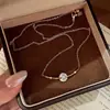 Colar com Pingente de Estrela e Pedras Strass Estilo Coreano Design Simples Moderno Único Estilo Minimalista Versátil para o Dia a Dia