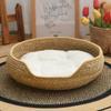 Four Seasons Universal Cattail Cat Nest Dirt-Resistant Hand-Woven Dog Pet Nest Almofada Redonda Cat Scratch Board Cat Supplies