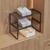 Zapatero de niveles ajustable para dormitorio, soporte para zapatos debajo del escritorio de estudiante, organizador de almacenamiento, estante de almacenamiento para zapatero en casa