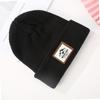 Gorro de Punto Rayado en Stock para Hombres y Mujeres, Gorro Hexagonal con Parche de Etiqueta, Gorro de Lana para Mujer, Gorro de Punto con Etiqueta de Tela, Gorro de Punto para Circunferencia de Cabeza Grande