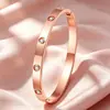 Pulseira de Aço Titânio Luxo Leve Escultura Requintada Totalmente Diamantada Tendência da Moda Simples Alta Aparência Pulseira para Mulheres À Prova D'água Pulseira Resistente à Cor