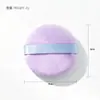 Esponja de pó solto redonda feita de veludo de cristal, flocado dupla face ultrassuave, esponja para fixar maquiagem, produto cosmético mais vendido transfronteiriço