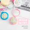 Peine Plegable de Aire para Dulces Portátil con Tapa abatible Peine Masajeador con Espejo de Maquillaje Portátil Mini Peine de Bolsa de Aire de Aspecto Elegante