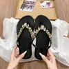 Chanclas Grandes de Pedrería Súper Populares, Estilo Coreano para Verano al Aire Libre, Chanclas de Nuevo Estilo, Estilo Hada, Perfectas para Combinar con Faldas, Sandalias Impresionantes