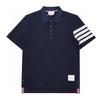 Camiseta Polo de Manga Corta TB de Negocios Verano Cuatro Rayas Pareja Hombres y Mujeres Casual Moda Juvenil Trendy Cuello Redondo
