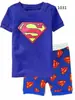 Roupa de Casa de Algodão para Meninos Liga dos Heróis BATMAN Roupa de Verão para Crianças Roupas de Ar Condicionado Pijama de Desenho Animado