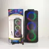 RX7301 Nuevo 3 altavoces 3 altavoces grandes de 6.5 pulgadas altavoz de escenario Bluetooth marquesina RGB karaoke con cable OK