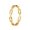 Anillo de Cadena Geométrico Hueco Personalizado Popular de Amazon, Anillos de Pareja Estilo Ins, Anillos de Dedo, Joyería de Acero Inoxidable