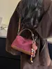 Bolso de axila con estampado de leopardo y ante transfronterizo para mujer, nuevo bolso de hombro de nicho de lujo ligero 2026, bolso cruzado, bolso de mujer más vendido