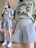 Shorts de maternidad para verano, pantalones casuales de pierna ancha, delgados y holgados, adecuados para mujeres petite, leggings de tres cuartos, ropa de verano para maternidad