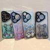 Funda para móvil con diseño de oso violento y arenas movedizas para Huawei Pura70Pro, soporte para lente, funda protectora con degradado para Mate60Pro
