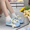 Zapatos Transpirables de Entrenamiento Moral Populares Tulipán Zapatos de Mujer 2025 Primavera y Verano Nuevos Ins Color Dopamina Zapatos Casuales para Mujer