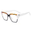 Nuevas gafas TR90 anti-luz azul para mujer, color caja, lente plana, tendencia transfronteriza, combinación de colores, gafas para miopía
