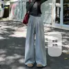 Pantalones Casuales Nuevos de Otoño para Mujer, Cintura Elástica, Cordón, Pierna Ancha, Holgados, Adelgazantes, Rectos, de Cintura Alta, Caídos, de Longitud al Suelo