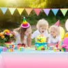 Mantel Arcoíris Amazon Transfronterizo Pastel Desechable de Plástico Rectangular Suministros para Fiesta de Baby Shower, Boda, Fiesta de Princesas