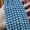 Contas Soltas de Pedra Vulcânica Aromaterápica Coloridas, Contas Redondas de Pedra Vulcânica Sete Cores, Acessórios para Joias Artesanais DIY Semi-Acabados