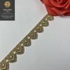 Pêssego Coração Ouro renda Gold Love Código de Barras Pequeno 1,3 centímetros Acessórios de vestuário Renda branca Renda solúvel em água