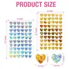 Adesivos de Coração Holográficos Adesivos de Glitter para Crianças Decoração de Dia dos Namorados Amor Recompensa Scrapbooking Artesanato Adesivos
