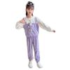 Traje de estilo coreano para niñas, conjunto de dos piezas con top de tirantes y pantalones con puntera de moda de estilo occidental para primavera y otoño para niños grandes