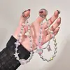 Nuevo colgante de manzana y mariposa con cuentas hecho a mano para teléfono, con un toque de alta gama, charm de cadena doble para bolso, cadena para colgar el teléfono, regalo