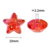 Cuentas de estrella de cinco puntas de colores de alta calidad, cuentas de estrella acrílicas con galvanoplastia UV, accesorios de joyería para cadena de teléfono móvil DIY, cuentas sueltas