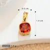 Acessórios Populares Brilhante Tridimensional Exquisito Ouro Branco Esmeralda Zircônia Decoração de Colar Pingente Atacado Pingente Único