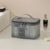 Bolsa de aseo de malla de nailon de gran capacidad, organizador de viaje, bolsa de cosméticos portátil, bolso multifuncional