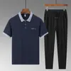 Traje Deportivo de Verano Casual Holgado de Manga Corta y Pantalones Cortos para Hombres de Mediana Edad y Mayores Beijianglang
