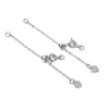 Cadena de Extensión de Perlas Ajustable de Oro Real 18K que Conserva el Color, Cadena de Cola con Colgante de Corazón, Accesorios DIY de Cadena Extendida