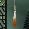 Adorno Colgante Pequeño de Borla Degradada de Loto Plateado de Xizang de 8 cm Colgante Exquisito DIY Accesorio de Brocado Hanfu
