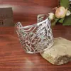 Pulsera Ancha Dorada Alienígena Dunhuang para Mujer Estilo Étnico Bohemio Pulsera de Brazo Pulsera Dai Joyería India Europea y Americana