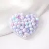 Transfronterizo Acrílico Color Sólido Colorido Redondas Cuentas con Cuentas Sueltas Producción DIY Pulsera Joyería Accesorios Material Venta al por Mayor