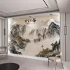 Mural 3D Estéreo Paisaje Chino Fondo de TV Papel Tapiz de Pared Sala de Estar Papel Tapiz Sofá Tela Decorativa de Pared Película y Televisión Tela de Pared