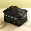 Bolsa de Maquiagem de Malha de Nylon Transfronteiriça, Bolsa Grande de Armazenamento para Cosméticos, Bolsa de Higiene Pessoal Portátil para Viagem, Suporta Personalização