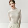 Tejidos 100% Lana Pura 18 Puntos Peinado Sin Costuras Una Pieza Cuello Alto Medio Ropa Interior de Punto para Mujer Lavable a Máquina Hilo Yangtze