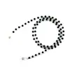 Punto de fábrica Cadena para gafas de joyería transfronteriza europea y americana Cadena de gafas de perlas blancas y negras Cadena colgante Cadena para mascarilla