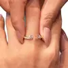 Anillo Abierto Simple y de Alta Gama con Forma de Gota de Agua y Diamante, Anillo de Dedo Índice Ovalado con Diamante de Lujo Ligero y Alta Gama