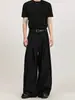 Pantalones de pierna ancha con pliegues tridimensionales, diseño holgado, pantalones rectos casuales de primavera y otoño, sin arrugas, para hombres y mujeres