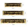 Banner de Año Nuevo Transfronterizo 2026 Decoraciones para Fiesta Fondo Tela Colgante Personalizado Tema Negro y Dorado Banner al por Mayor