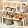 Estante retráctil de almacenamiento de cocina transfronterizo, estante interior de gabinete, estante para ollas multicapa, estante para condimentos y platos